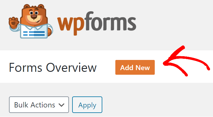 tambahkan wpform baru