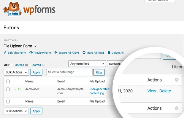 entri wpform