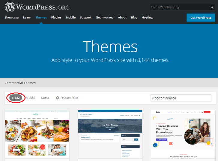 1 132 thèmes WooCommerce sur le répertoire de thèmes WordPress