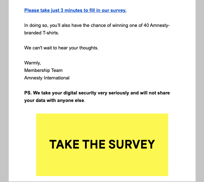 e-mail de pesquisa tradicional