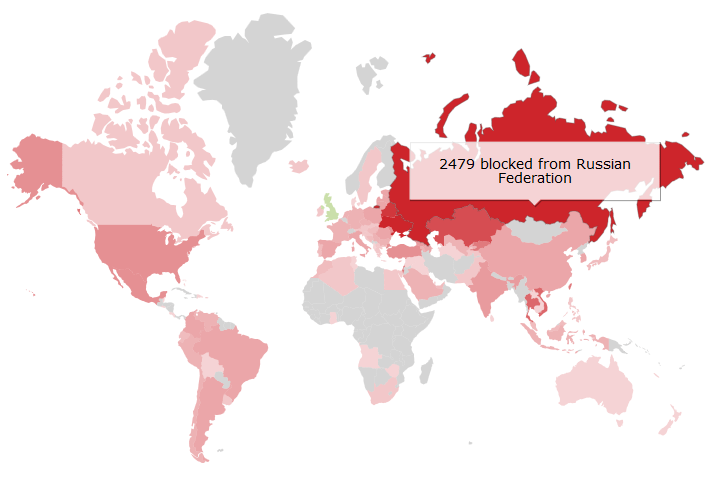 Bloquear spam de registro de usuário do WordPress por geolocalização
