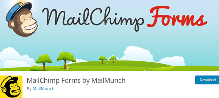 Moduli Mailchimp di MailMunch Plugin WordPress
