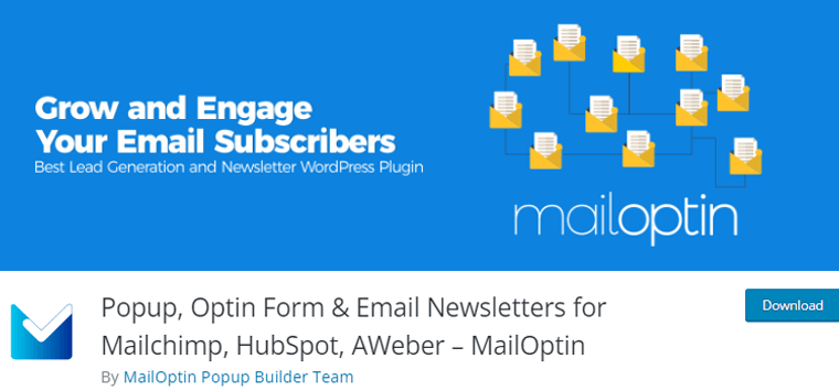 Plugin MailOptin WordPress Mailchimp