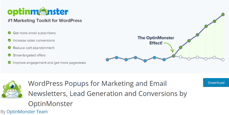 OptinMonster Miglior plugin per elenchi di posta di WordPress