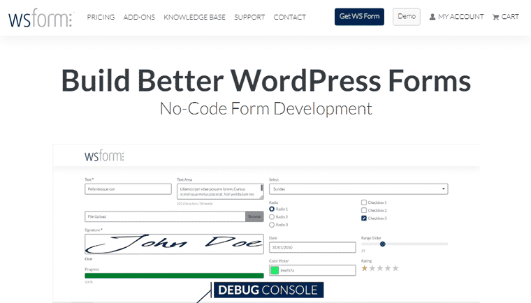 WS Form Drag and Drop Generatore di moduli WordPress
