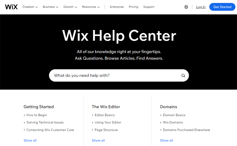 Wix'te Müşteri Desteği