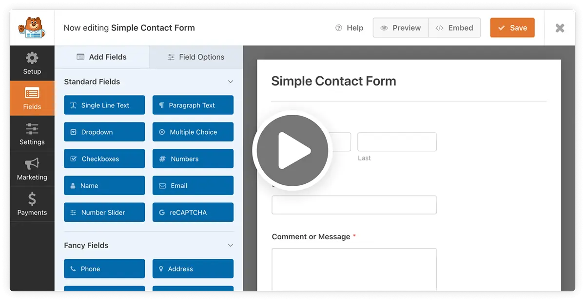wpforms WordPress الإضافات التسويقية