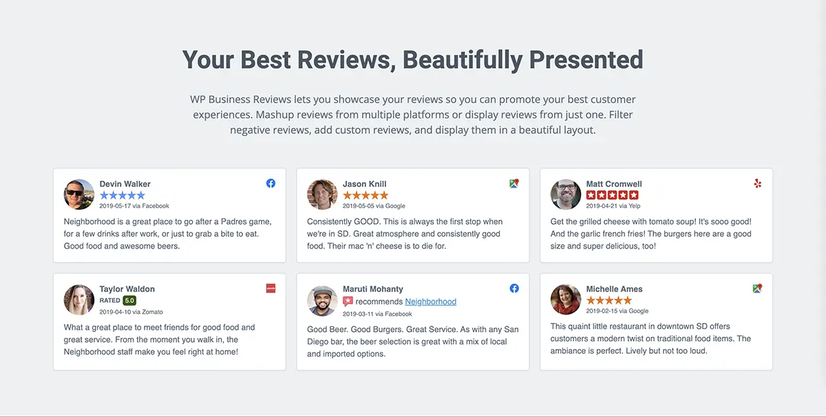 WP business Reviews WordPress review plugin