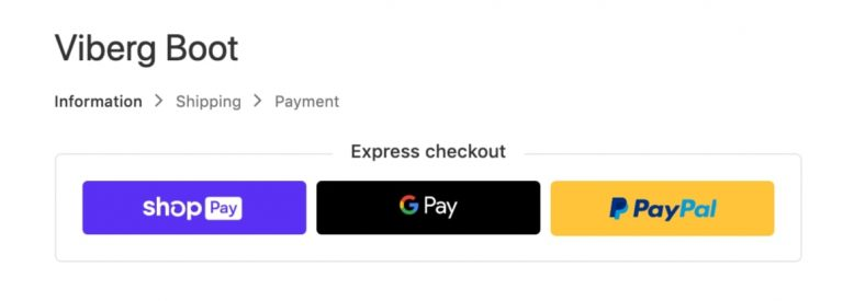Shopifyのエクスプレスチェックアウトオプション