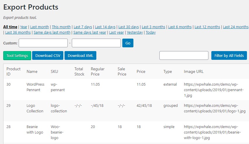plug-in per l'importazione di prodotti e l'esportazione per WooCommerce