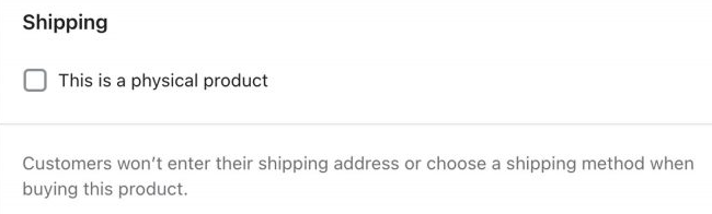 Shopify“这是一个实体产品”选项未选中