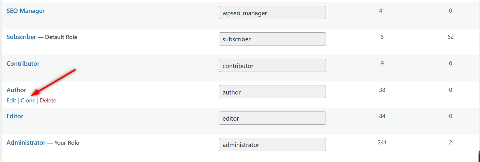克隆 WordPress 作者角色