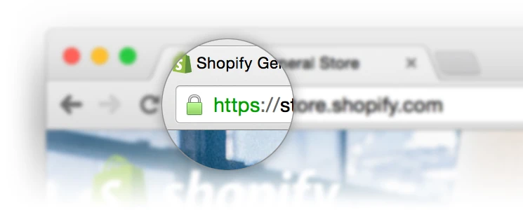 Sertifikat SSL Gembok keamanan Shopify