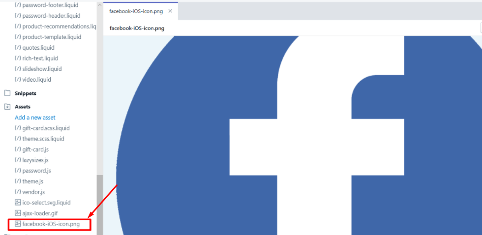 prześlij ikonę Facebooka