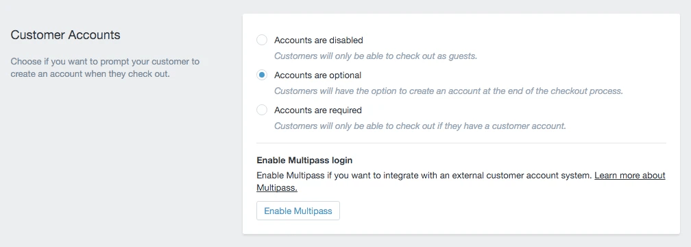 checkout de convidado Shopify