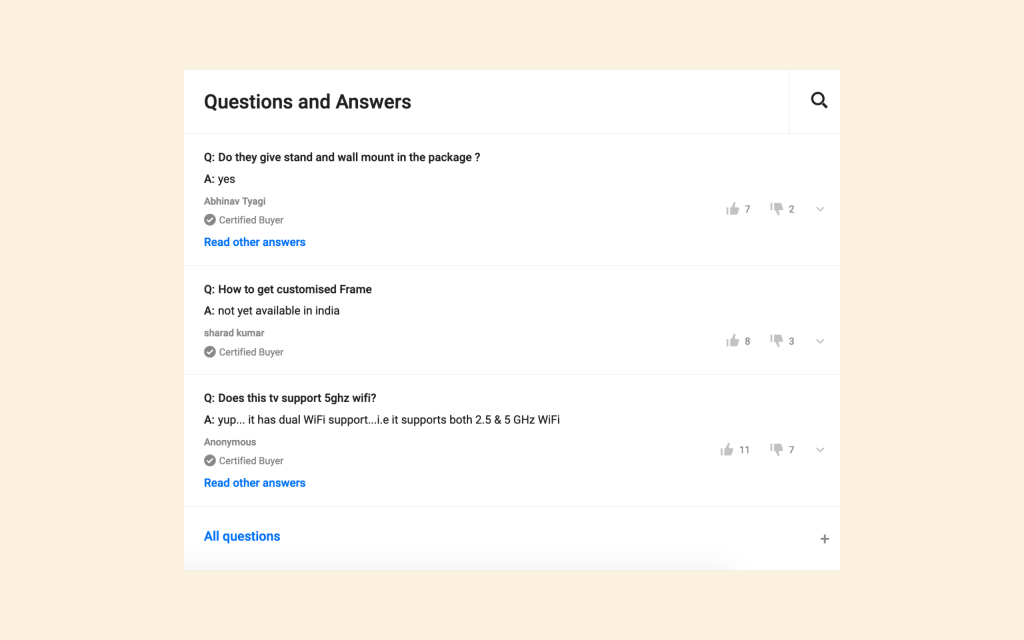 ผลิตภัณฑ์ Flipkart Q/A