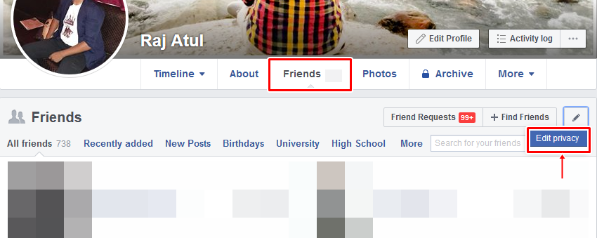 Consejo de privacidad de Facebook 6.1