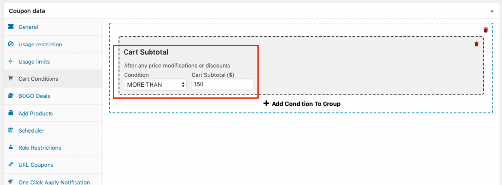 woocommerce-free-shipping-coupon-cart-subtotal-offer - คูปองขั้นสูง