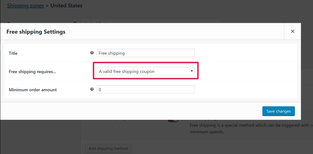 คูปองจัดส่งฟรี WooCommerce ต้องการคูปองการจัดส่งฟรี - คูปองขั้นสูง WooCommerce Free Shipping Coupon require free shipping coupon