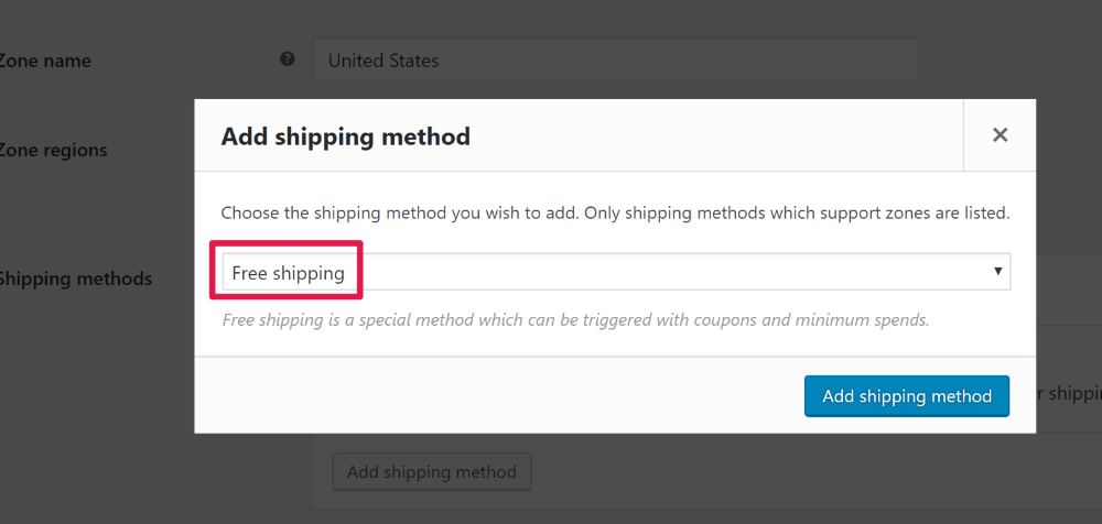 คูปองจัดส่งฟรี WooCommerce เลือกการจัดส่งฟรี - คูปองขั้นสูง WooCommerce Free Shipping Coupon Choose free shipping