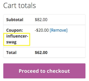 คูปองที่ใช้ - คูปองขั้นสูง An example of providing influencers with free samples.