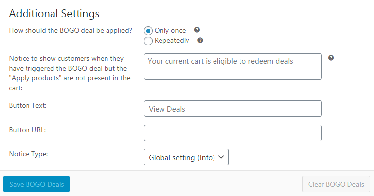 bogo-additional-settings-1 - Kupony zaawansowane Customizing the additional settings.