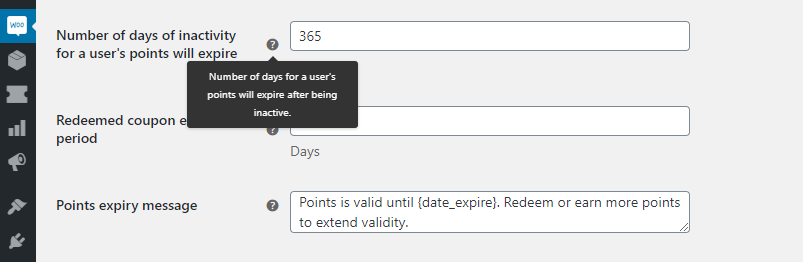 kuponun sona ermesi - Gelişmiş Kuponlar Configuring your reward points expiration date