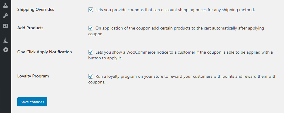 sadakat etkinleştirme - Gelişmiş Kuponlar Reward points in WooCommerce