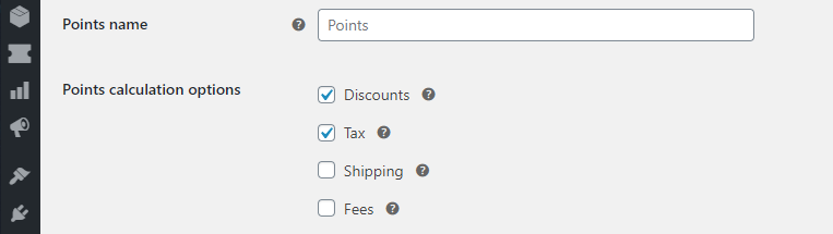 hesaplama seçenekleri - Gelişmiş Kuponlar Configuring your loyalty program's point calculation options