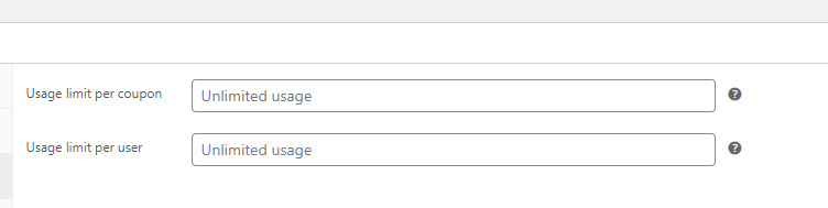 limites de uso - Cupons Avançados Coupon usage limits.