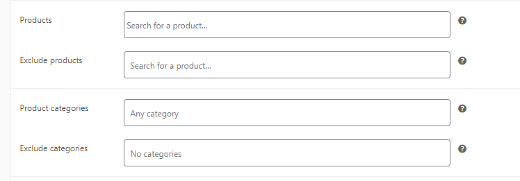 product-categories - Cupons Avançados Configuring which categories work with WooCommerce coupons.