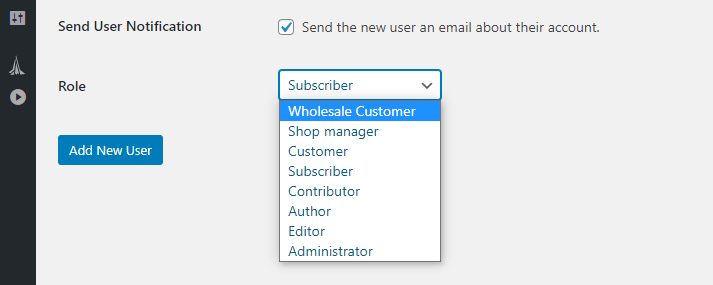 woocommerce-wholesale - 高度なクーポン The Wholesale Customer user role.