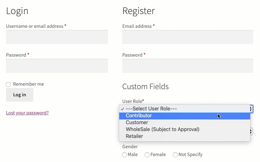woocommerce-b2b-registration - 高级优惠券 Registering as a wholesale user.
