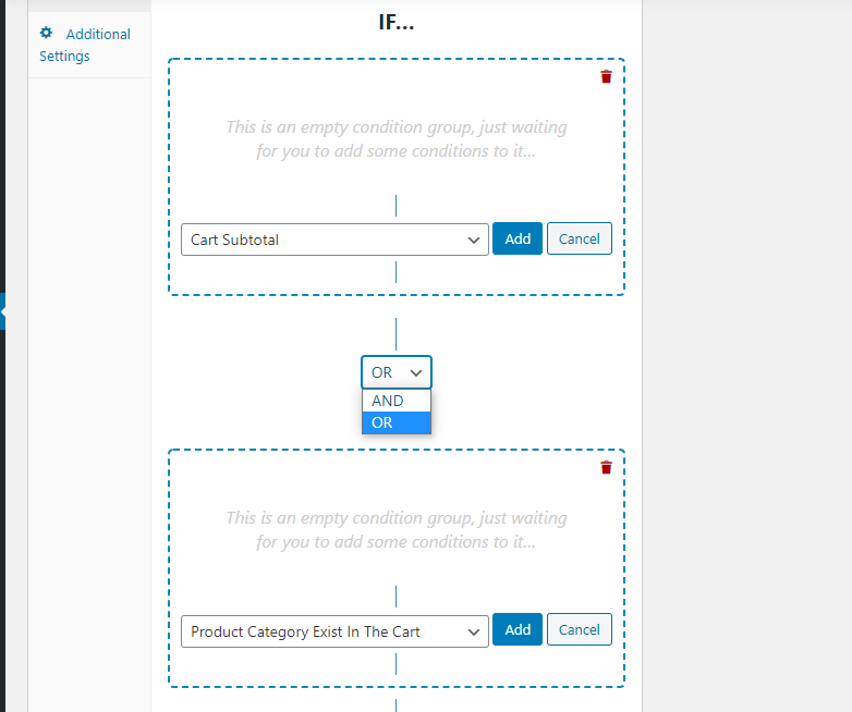 购物车条件 - 高级优惠券 Adding cart conditions for a discount coupon