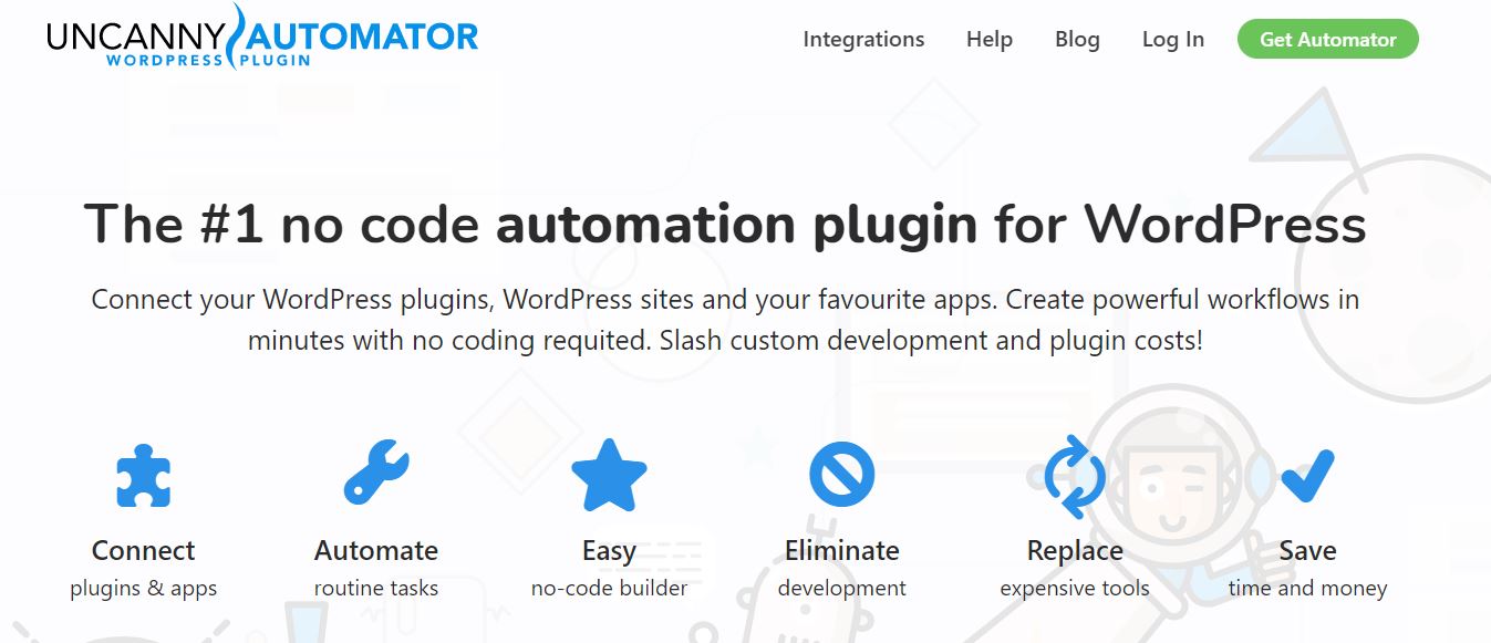 uncanny-automator - คูปองขั้นสูง Uncanny Automator is an automation tool that lets you set up automatic process for various tasks.