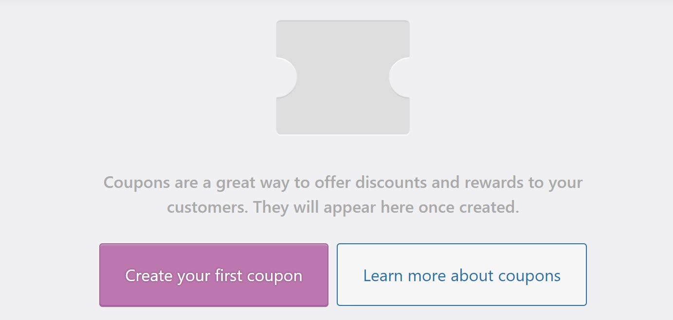 إنشاء قسيمتك الأولى - كوبونات متقدمة The option to create a new coupon in WooCommerce.