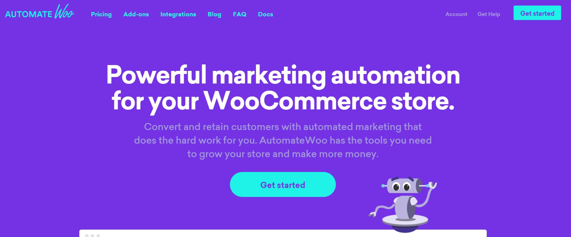 automatewoo - คูปองขั้นสูง The AutomateWoo homepage