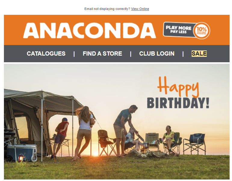 birthday-promotion-email - 高度なクーポン An example of a birthday promotional email.
