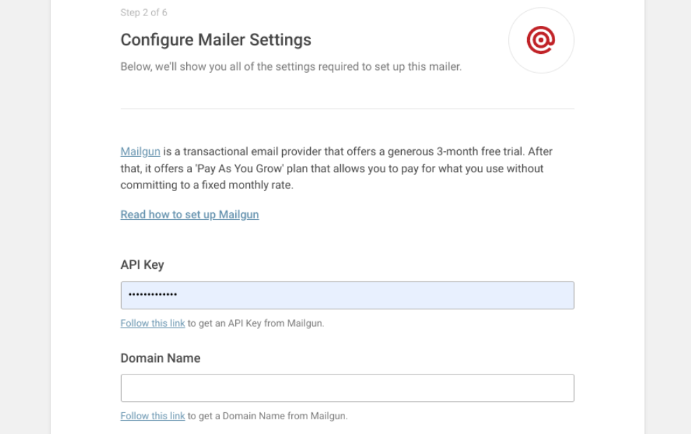 configure-mailer-settings - 高度なクーポン The Configure Mailer settings screen.