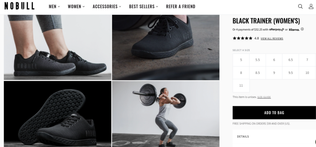 продукт с несколькими точками зрения - расширенные купоны A product image gallery showing multiple viewpoints of a sneaker.