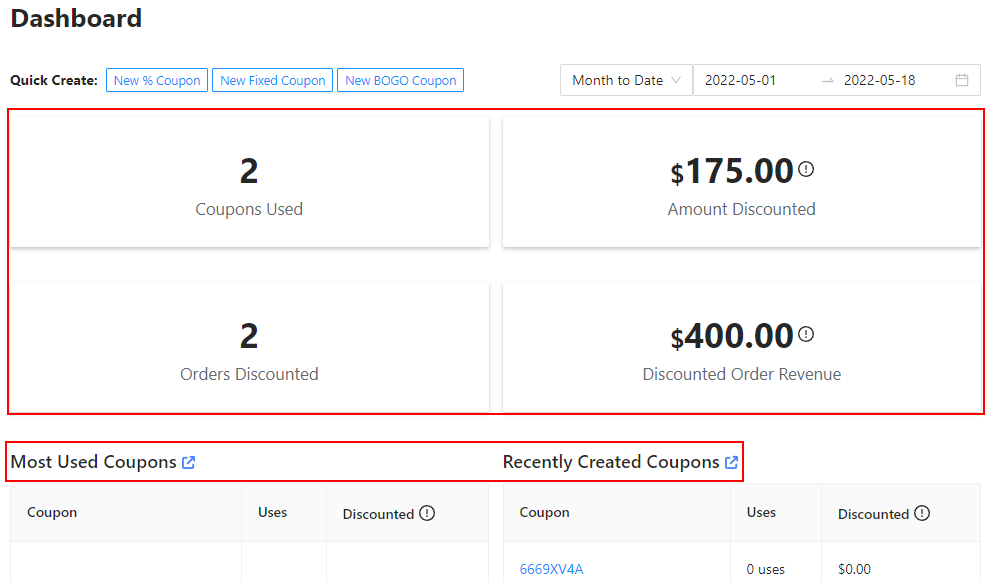 report-widgets-examples - Coupons avancés Report Widgets