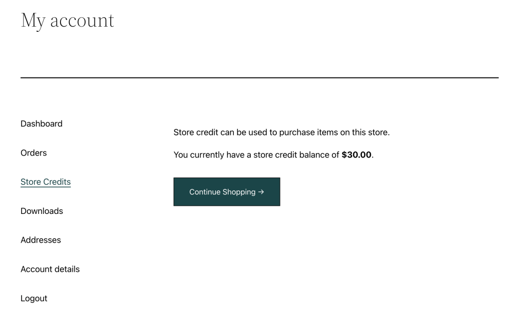 Halaman Akun Pelanggan - Kupon Tingkat Lanjut Customer account page