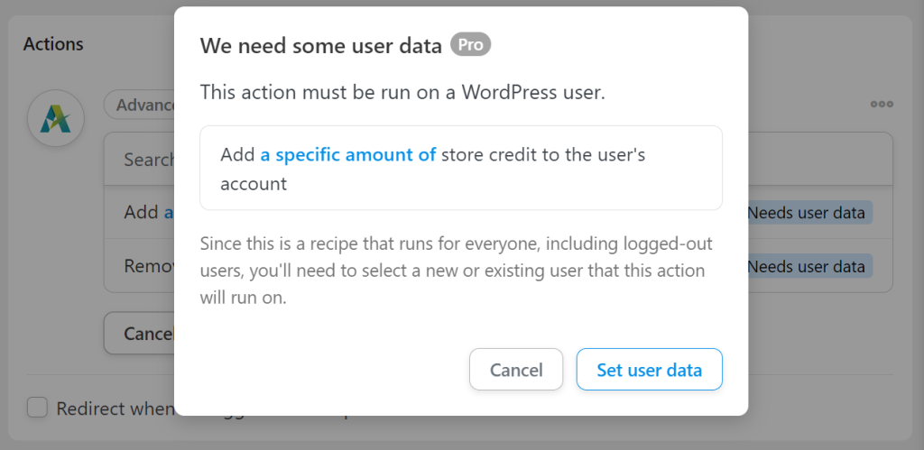 user-data-uncanny-automator - Cupoane avansate Confirming the need for user data in Uncanny Automator