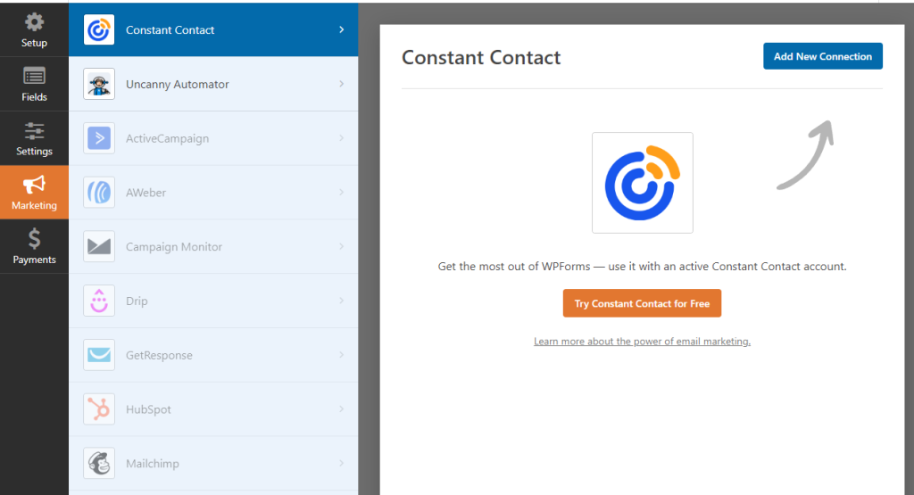 connect-form-email-marketing - Cupoane avansate Connecting WPForms with an email marketing platform