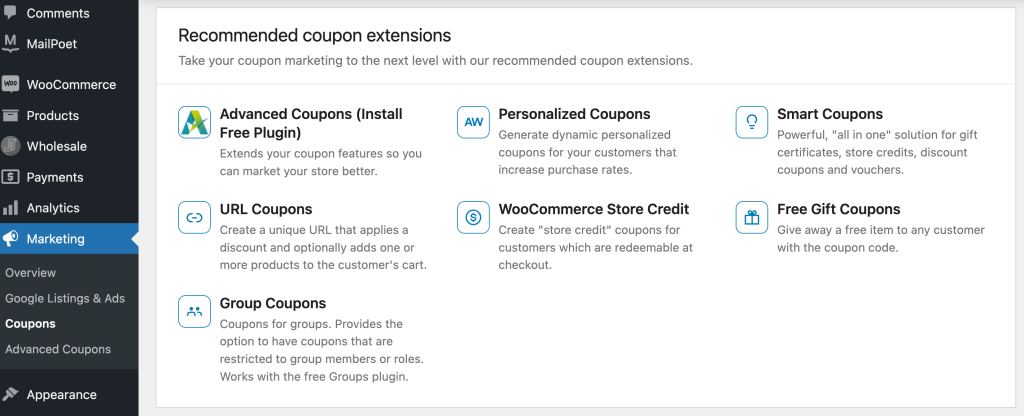 推奨-WooCommerce-拡張機能 - 高度なクーポン WooCommerce recommended extensions