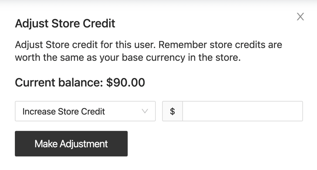 Adjust-WooCommerce-store-credit-balance - 高度なクーポン Adjusting a customer's WooCommerce store credit balance