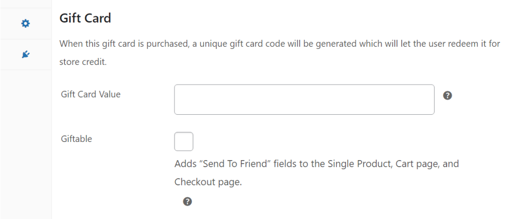 ギフトカードの価値 - 高度なクーポン Configuring a gift card's value in WooCommerce