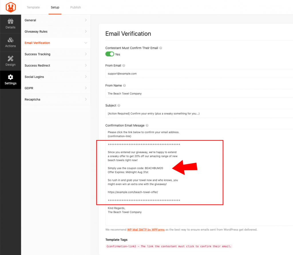 이메일 확인 쿠폰 제공 - 고급 쿠폰 Email Verification are perfect for placing a high converting coupon offer