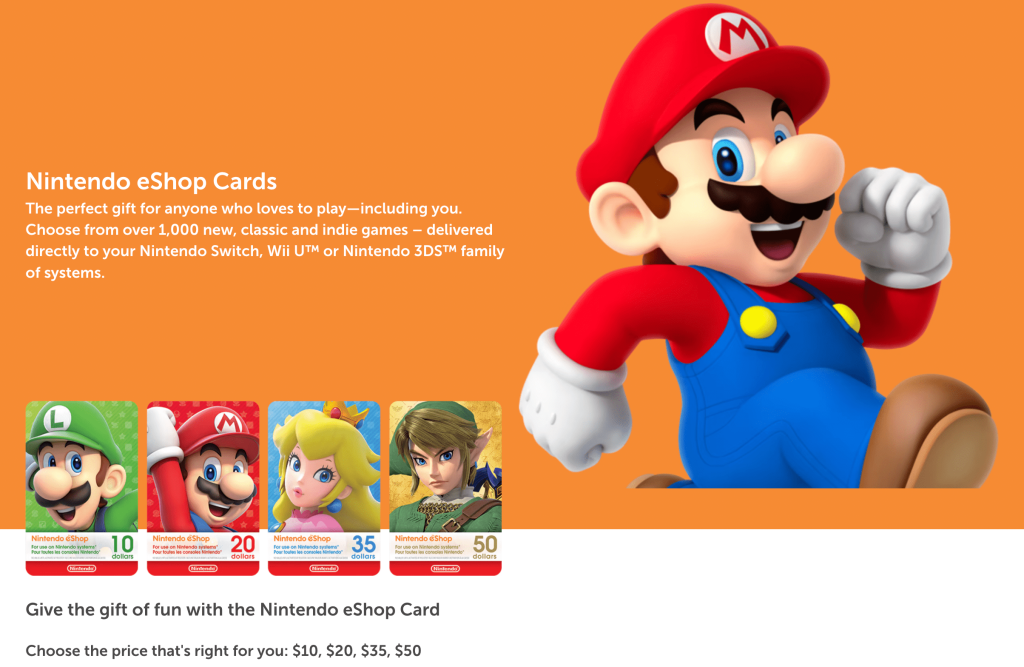 nintendo-e-gift-cards - 고급 쿠폰 Nintendo e-gift cards