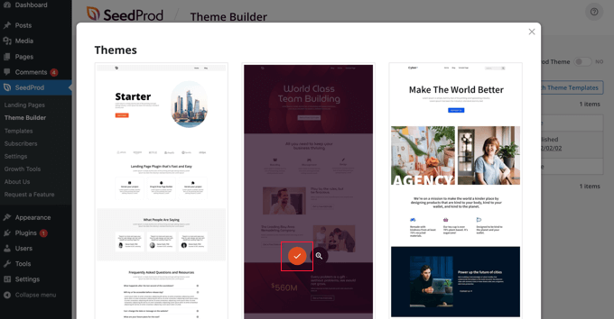 블로그 페이지테마빌더테마 Select a Theme That Matches Your Needs